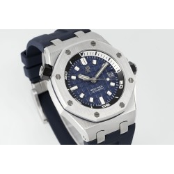 Audemars Piguet-Royal Oak Offshore Diver 15720 42mm SS/RU Blue/Stk APS A4308 Super Clone