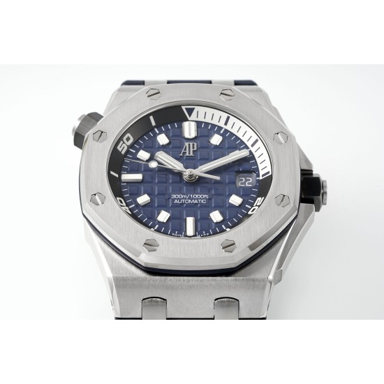 Audemars Piguet-Royal Oak Offshore Diver 15720 42mm SS/RU Blue/Stk APS A4308 Super Clone