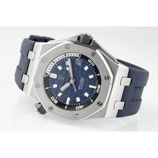 Audemars Piguet-Royal Oak Offshore Diver 15720 42mm SS/RU Blue/Stk APS A4308 Super Clone