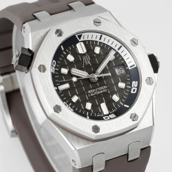 Audemars Piguet-Royal Oak Offshore Diver 15720 42mm SS/RU Grey/Stk APS A4308 Super Clone