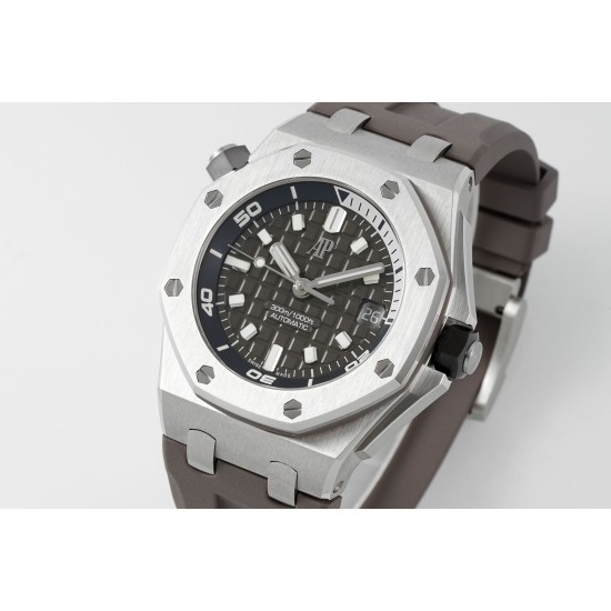 Audemars Piguet-Royal Oak Offshore Diver 15720 42mm SS/RU Grey/Stk APS A4308 Super Clone