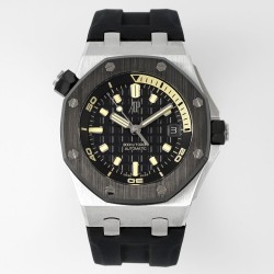 Audemars Piguet-Royal Oak Offshore Diver 15720 42mm SS/RU Black/Stk APS A4308 Super Clone