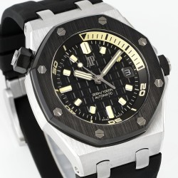 Audemars Piguet-Royal Oak Offshore Diver 15720 42mm SS/RU Black/Stk APS A4308 Super Clone