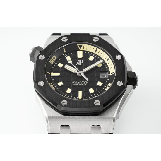 Audemars Piguet-Royal Oak Offshore Diver 15720 42mm SS/RU Black/Stk APS A4308 Super Clone