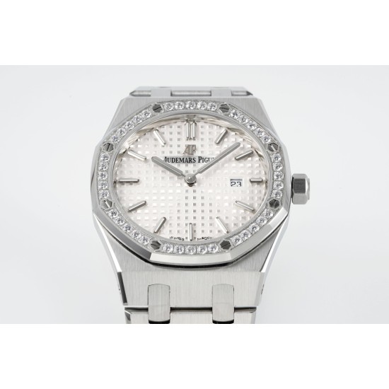 Audemars Piguet-Royal Oak Ladies 67651 33mm Dia SS/SS White ZF Swiss Qtz