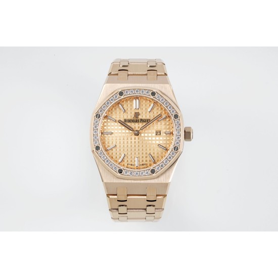 Audemars Piguet-Royal Oak Ladies 67651 33mm Dia RG/RG Gold ZF Swiss Qtz