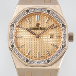 Audemars Piguet-Royal Oak Ladies 67651 33mm Dia RG/RG Gold ZF Swiss Qtz