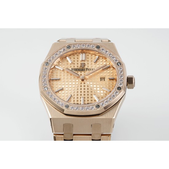 Audemars Piguet-Royal Oak Ladies 67651 33mm Dia RG/RG Gold ZF Swiss Qtz