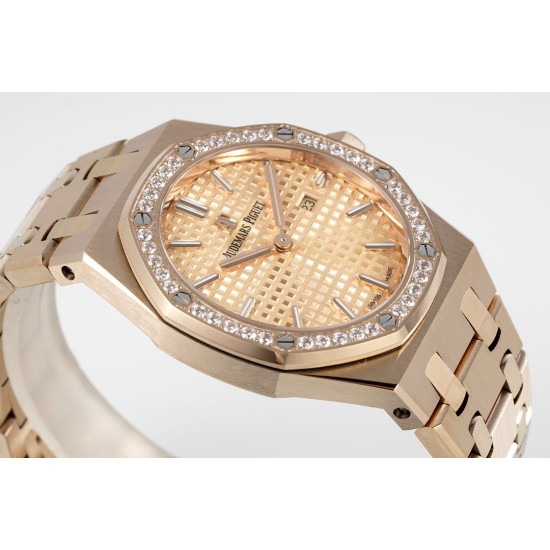 Audemars Piguet-Royal Oak Ladies 67651 33mm Dia RG/RG Gold ZF Swiss Qtz