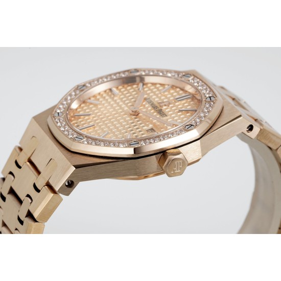 Audemars Piguet-Royal Oak Ladies 67651 33mm Dia RG/RG Gold ZF Swiss Qtz