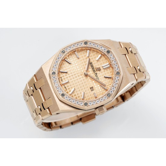 Audemars Piguet-Royal Oak Ladies 67651 33mm Dia RG/RG Gold ZF Swiss Qtz