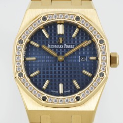 Audemars Piguet-Royal Oak Ladies 67651 33mm Dia RG/RG Blue ZF Swiss Qtz