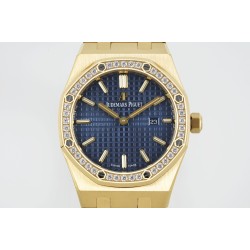 Audemars Piguet-Royal Oak Ladies 67651 33mm Dia RG/RG Blue ZF Swiss Qtz