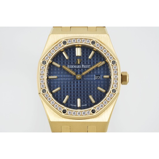 Audemars Piguet-Royal Oak Ladies 67651 33mm Dia RG/RG Blue ZF Swiss Qtz