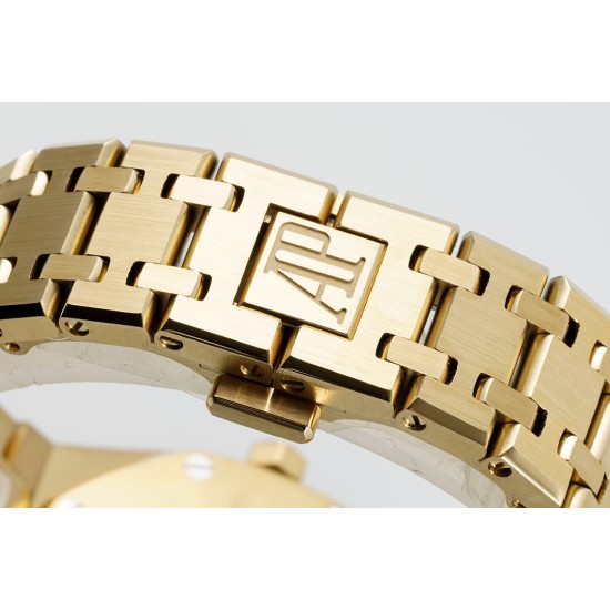 Audemars Piguet-Royal Oak Ladies 67651 33mm Dia RG/RG Blue ZF Swiss Qtz