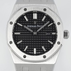 Audemars Piguet-Royal Oak Ladies 67650 33mm SS/SS Black ZF Swiss Qtz