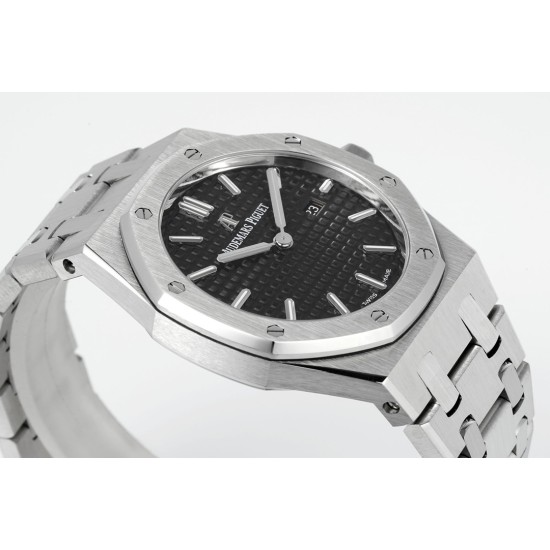 Audemars Piguet-Royal Oak Ladies 67650 33mm SS/SS Black ZF Swiss Qtz