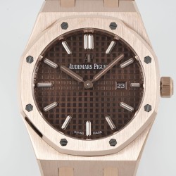 Audemars Piguet-Royal Oak Ladies 67650 33mm RG/RG Brown ZF Swiss Qtz