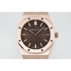 Audemars Piguet-Royal Oak Ladies 67650 33mm RG/RG Brown ZF Swiss Qtz