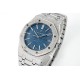 Audemars Piguet-Royal Oak 15410 Frosted SS/SS Blue/Stk APSF SA3120 Super Clone