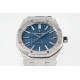 Audemars Piguet-Royal Oak 15410 Frosted SS/SS Blue/Stk APSF SA3120 Super Clone