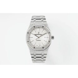 Audemars Piguet-Royal Oak 15410 41mm SS White Textured Dial APSF SA3120 Super Clone