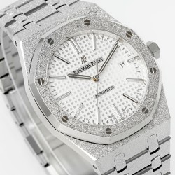 Audemars Piguet-Royal Oak 15410 41mm SS White Textured Dial APSF SA3120 Super Clone