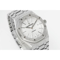 Audemars Piguet-Royal Oak 15410 41mm SS White Textured Dial APSF SA3120 Super Clone