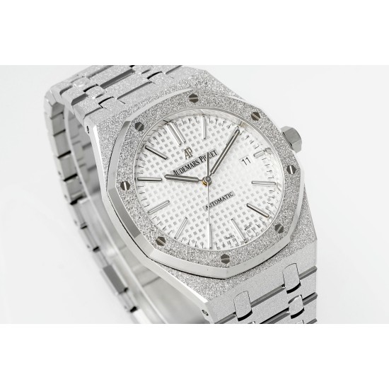 Audemars Piguet-Royal Oak 15410 41mm SS White Textured Dial APSF SA3120 Super Clone