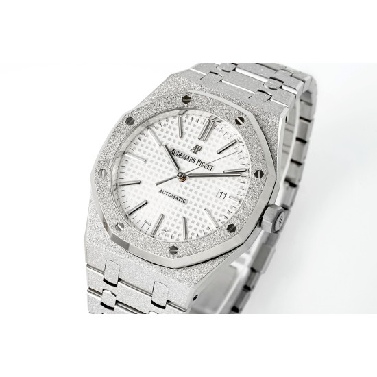 Audemars Piguet-Royal Oak 15410 41mm SS White Textured Dial APSF SA3120 Super Clone