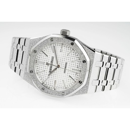Audemars Piguet-Royal Oak 15410 41mm SS White Textured Dial APSF SA3120 Super Clone