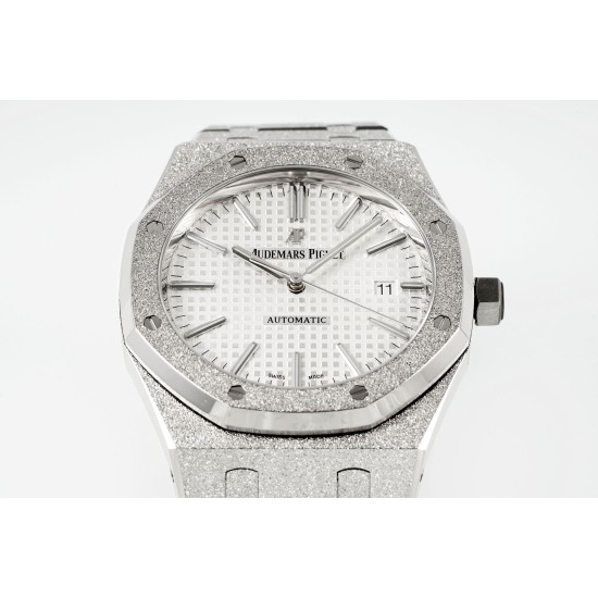 Audemars Piguet-Royal Oak 15410 41mm SS White Textured Dial APSF SA3120 Super Clone
