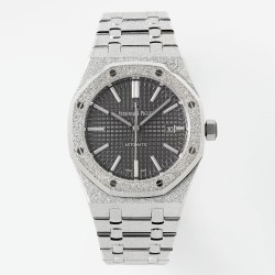 Audemars Piguet-Royal Oak 15410 Frosted SS/SS Grey/Stk APSF SA3120 Super Clone