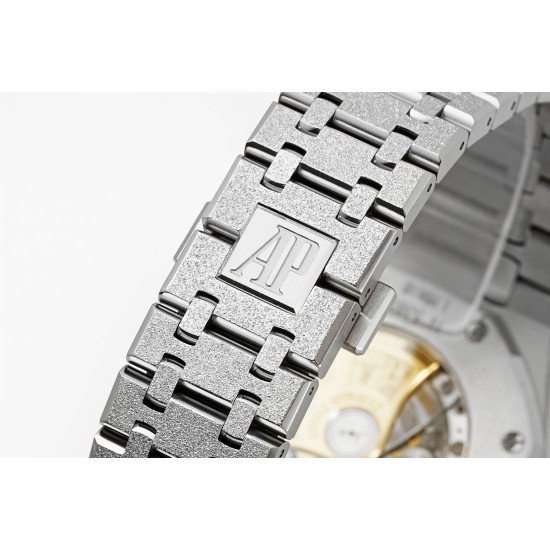 Audemars Piguet-Royal Oak 15410 Frosted SS/SS Grey/Stk APSF SA3120 Super Clone