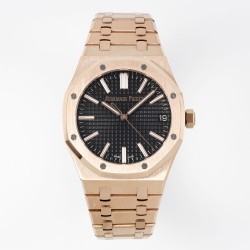 Audemars Piguet-Royal Oak 41mm 15500 RG/RG Black/Stk APSF A4302 Super Clone