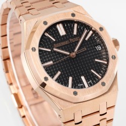 Audemars Piguet-Royal Oak 41mm 15500 RG/RG Black/Stk APSF A4302 Super Clone