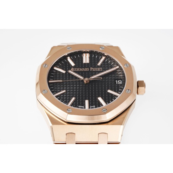 Audemars Piguet-Royal Oak 41mm 15500 RG/RG Black/Stk APSF A4302 Super Clone