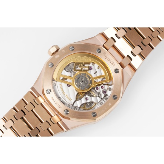 Audemars Piguet-Royal Oak 41mm 15500 RG/RG Black/Stk APSF A4302 Super Clone