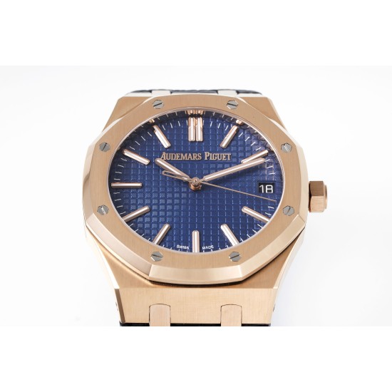 Audemars Piguet-Royal Oak 41mm 15510 RG/LE Blue/Stk APSF A4302 Super Clone