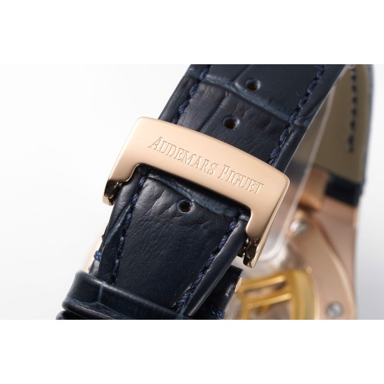 Audemars Piguet-Royal Oak 41mm 15510 RG/LE Blue/Stk APSF A4302 Super Clone