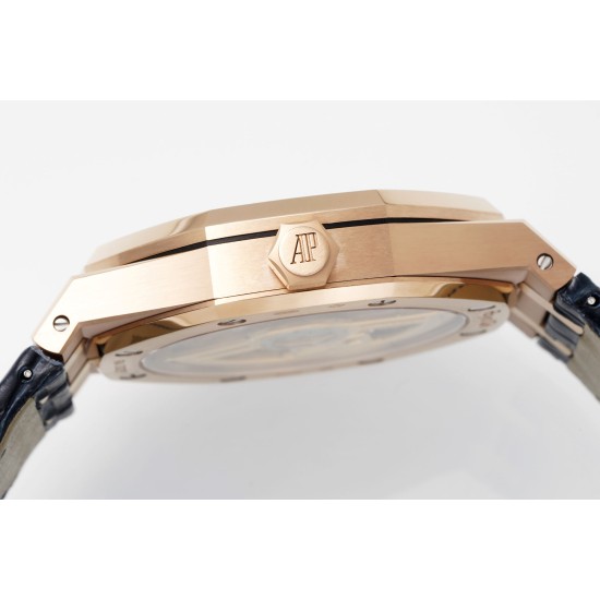 Audemars Piguet-Royal Oak 41mm 15510 RG/LE Blue/Stk APSF A4302 Super Clone