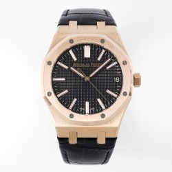 Audemars Piguet-Royal Oak 41mm 15510 RG/LE Black/Stk APSF A4302 Super Clone