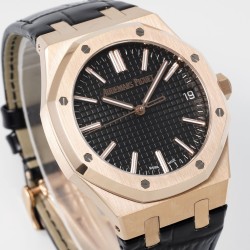 Audemars Piguet-Royal Oak 41mm 15510 RG/LE Black/Stk APSF A4302 Super Clone
