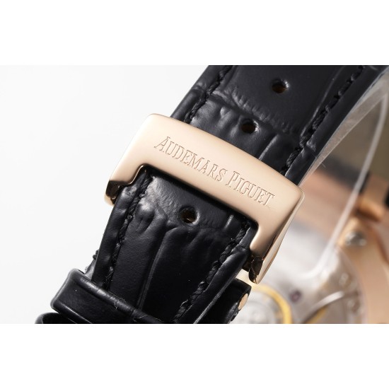 Audemars Piguet-Royal Oak 41mm 15510 RG/LE Black/Stk APSF A4302 Super Clone