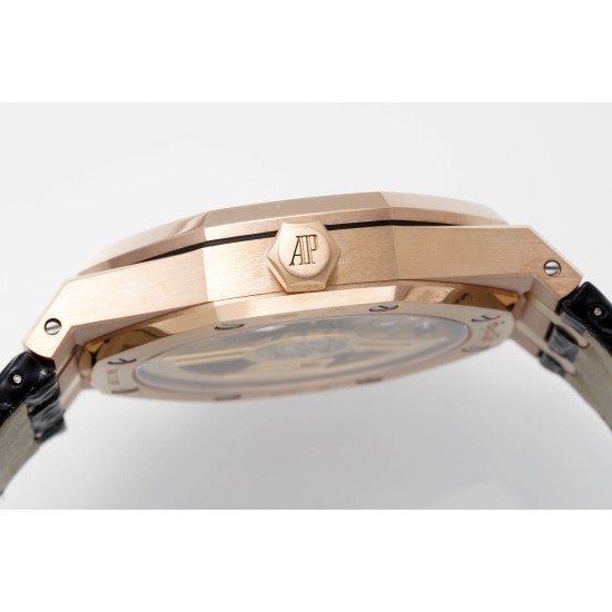 Audemars Piguet-Royal Oak 41mm 15510 RG/LE Black/Stk APSF A4302 Super Clone