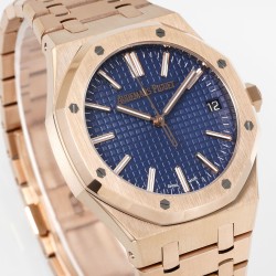 Audemars Piguet-Royal Oak 41mm 15510 RG/RG Blue/Stk APSF A4302 Super Clone