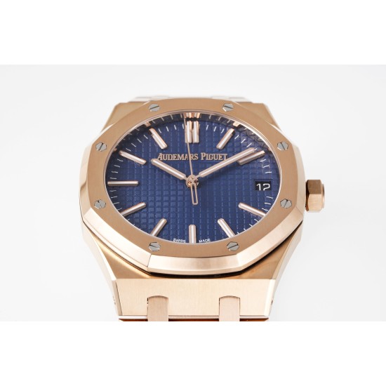 Audemars Piguet-Royal Oak 41mm 15510 RG/RG Blue/Stk APSF A4302 Super Clone