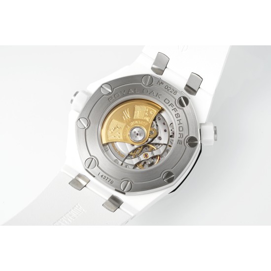 Audemars Piguet-Royal Oak Diver 15707 CER/RU White APSF SA3120 Super Clone
