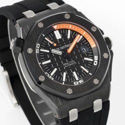 Audemars Piguet-Royal Oak Diver 15707 CER/RU Black APSF SA3120 Super Clone