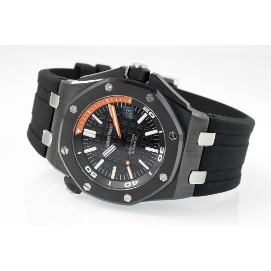 Audemars Piguet-Royal Oak Diver 15707 CER/RU Black APSF SA3120 Super Clone